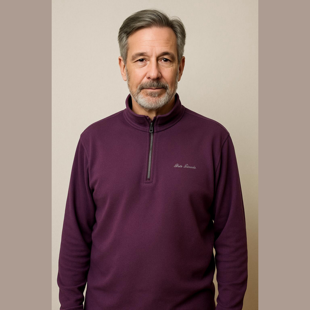 Eddie Bauer Mens Purple Fleece Pullover 2XL